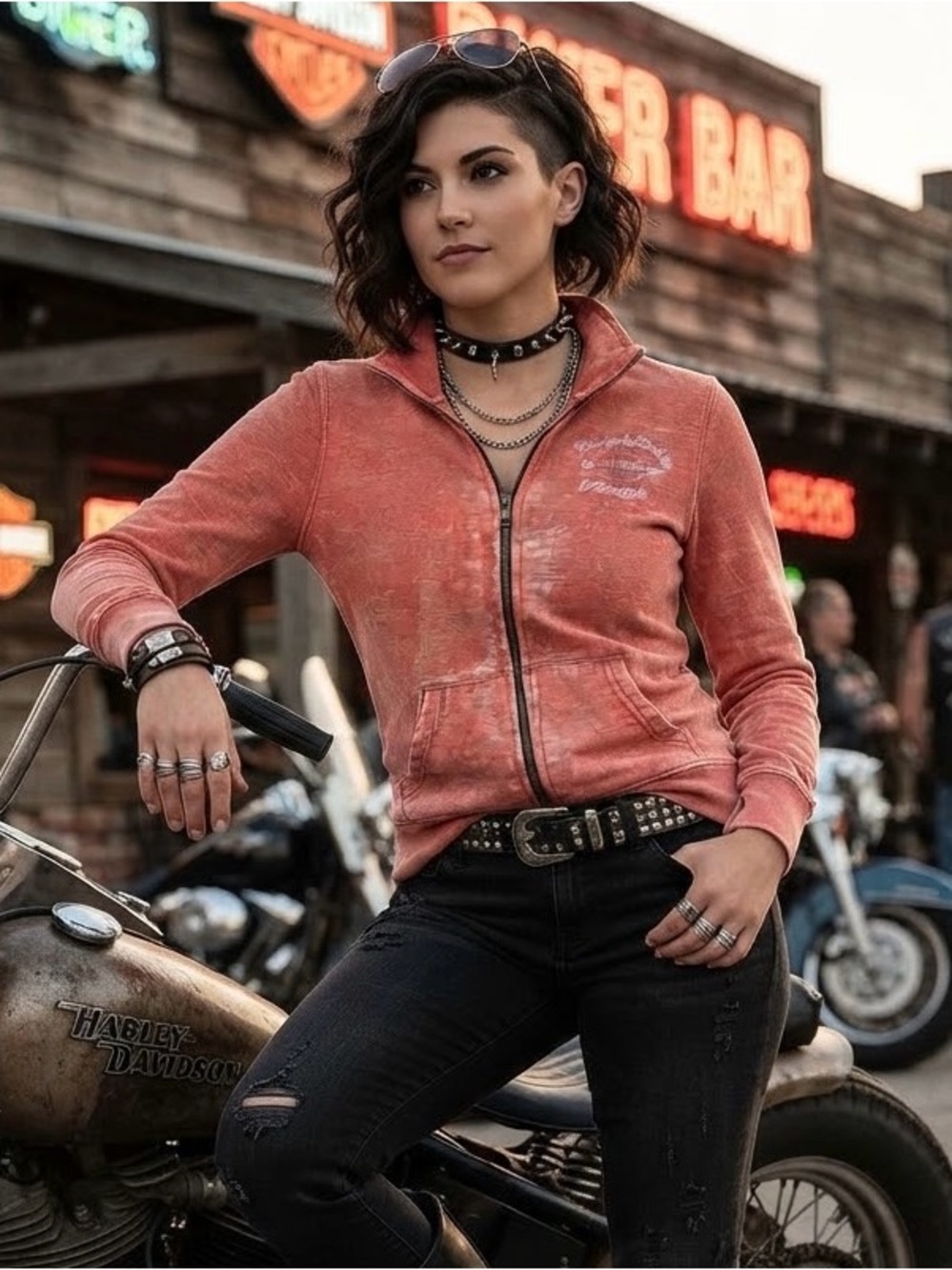 Harley-Davidson Vintage Mineral Washed Full-Zip Sweatshirt / Jacket